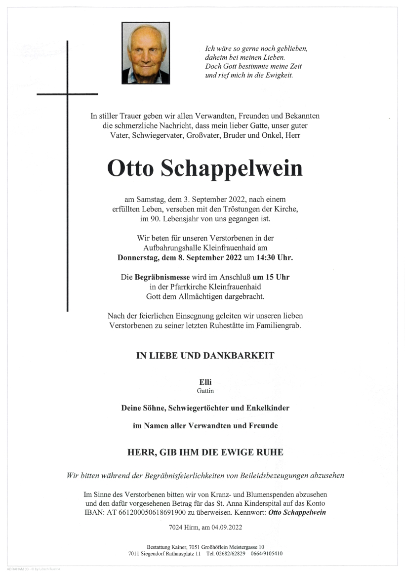 Schappelwein Otto Parte Kleinfrauenhaid
