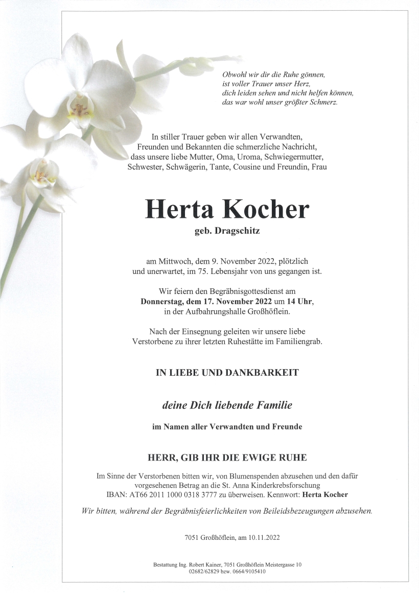 Kocher Herta Parte Großhöflein