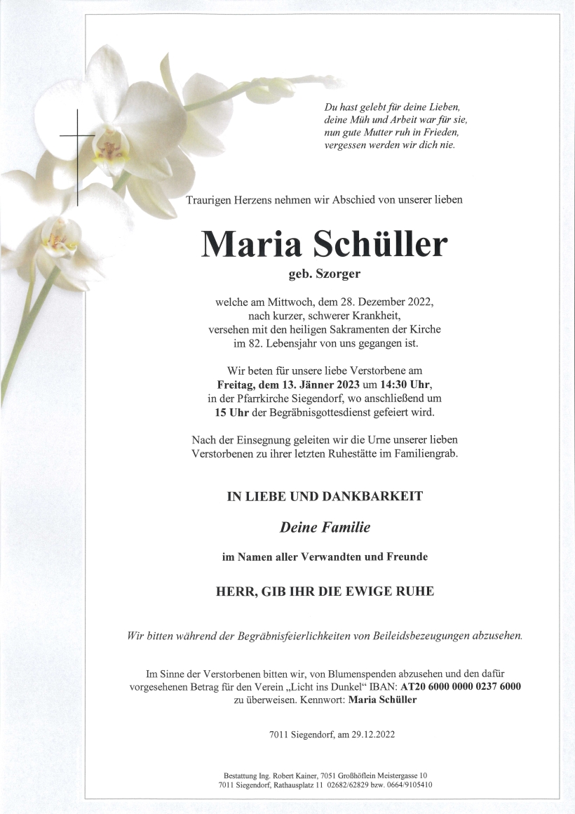 Schüller Maria Parte Siegendorf