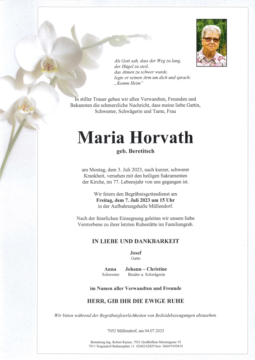 Horvath Maria Parte Müllendorf