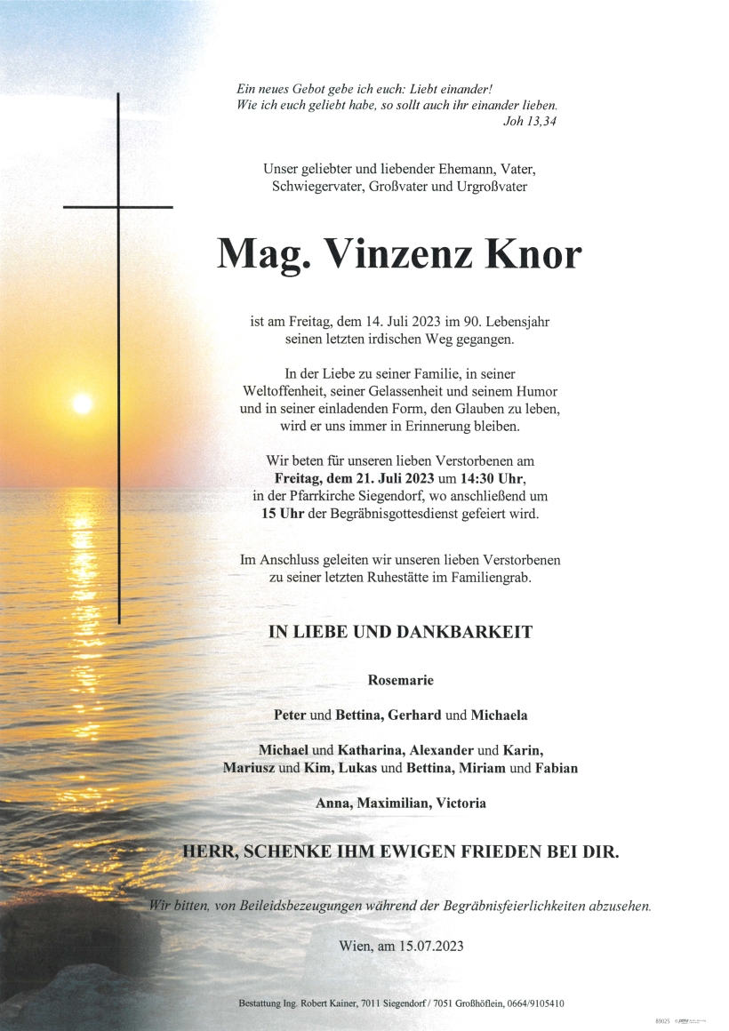 Knor Vinzenz Parte Siegendorf