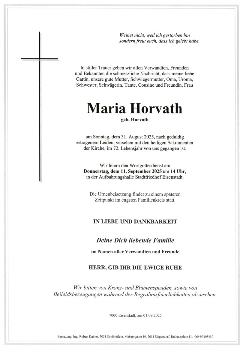 Horvath Maria Parte Eisenstadt