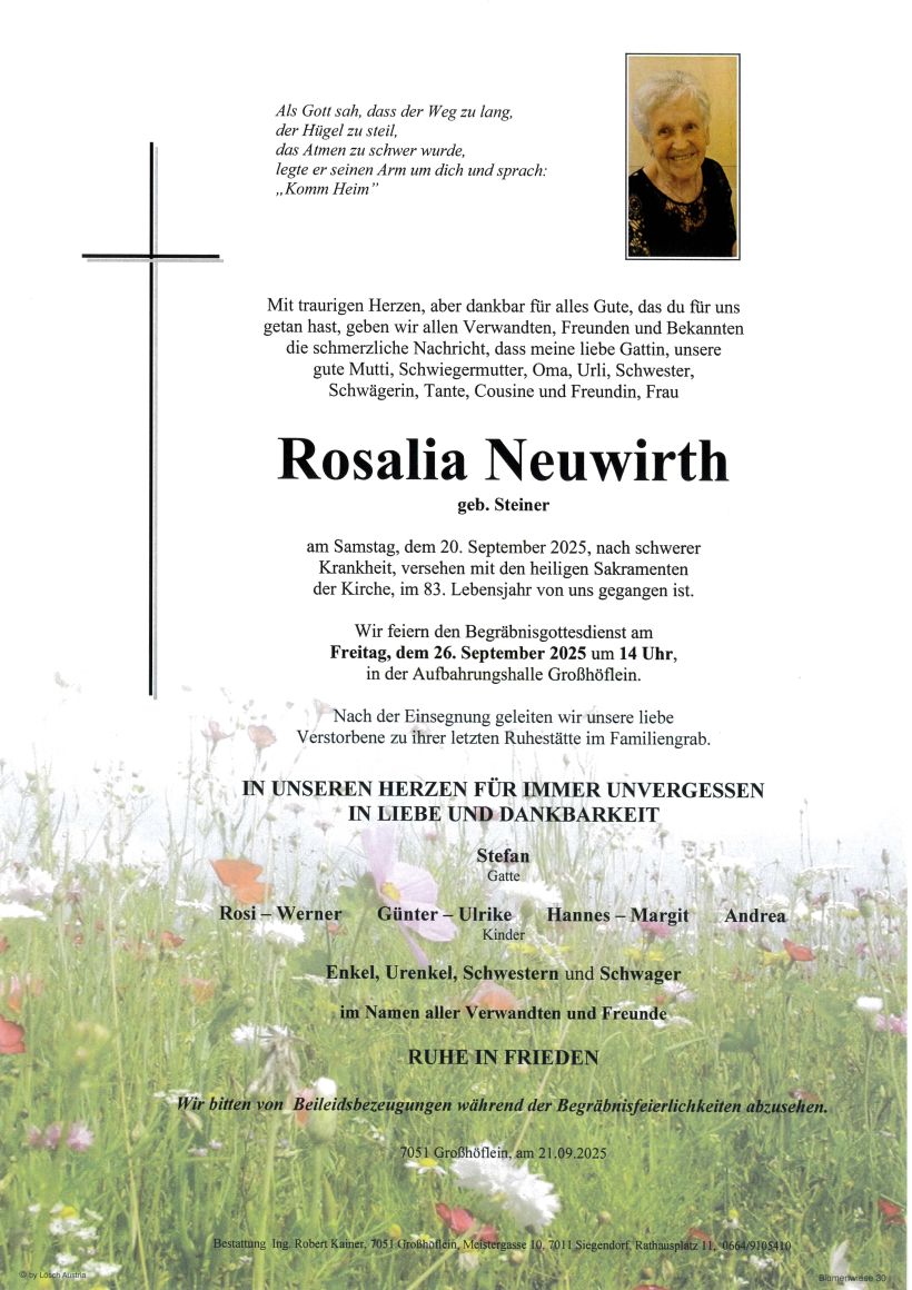 Neuwirth Rosalia Parte Großhöflein