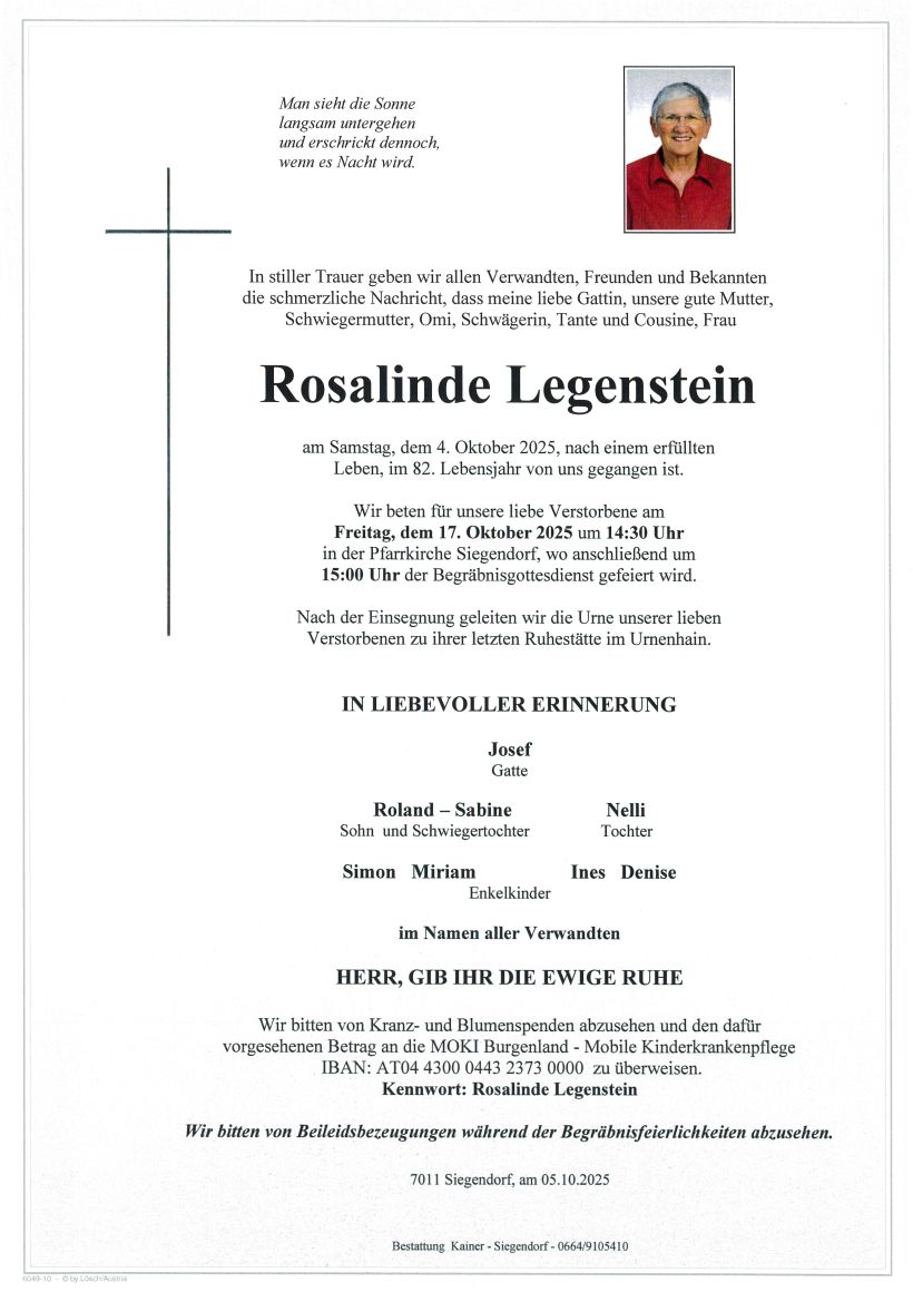 Legenstein Rosalinde Parte Siegendorf