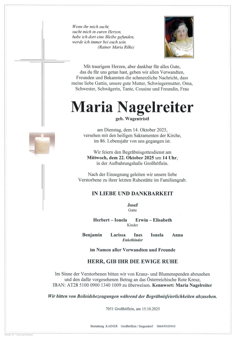 Nagelreiter Maria Parte Großhöflein