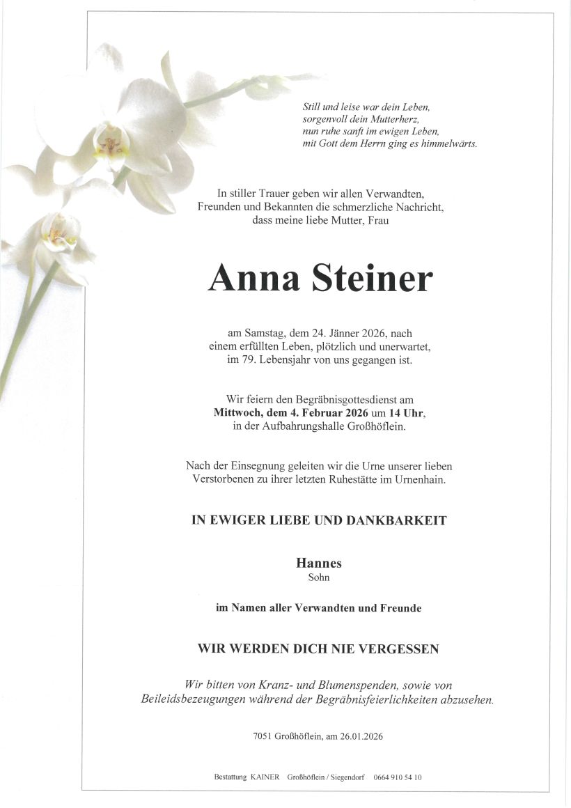 Steiner Anna Parte Großhöflein