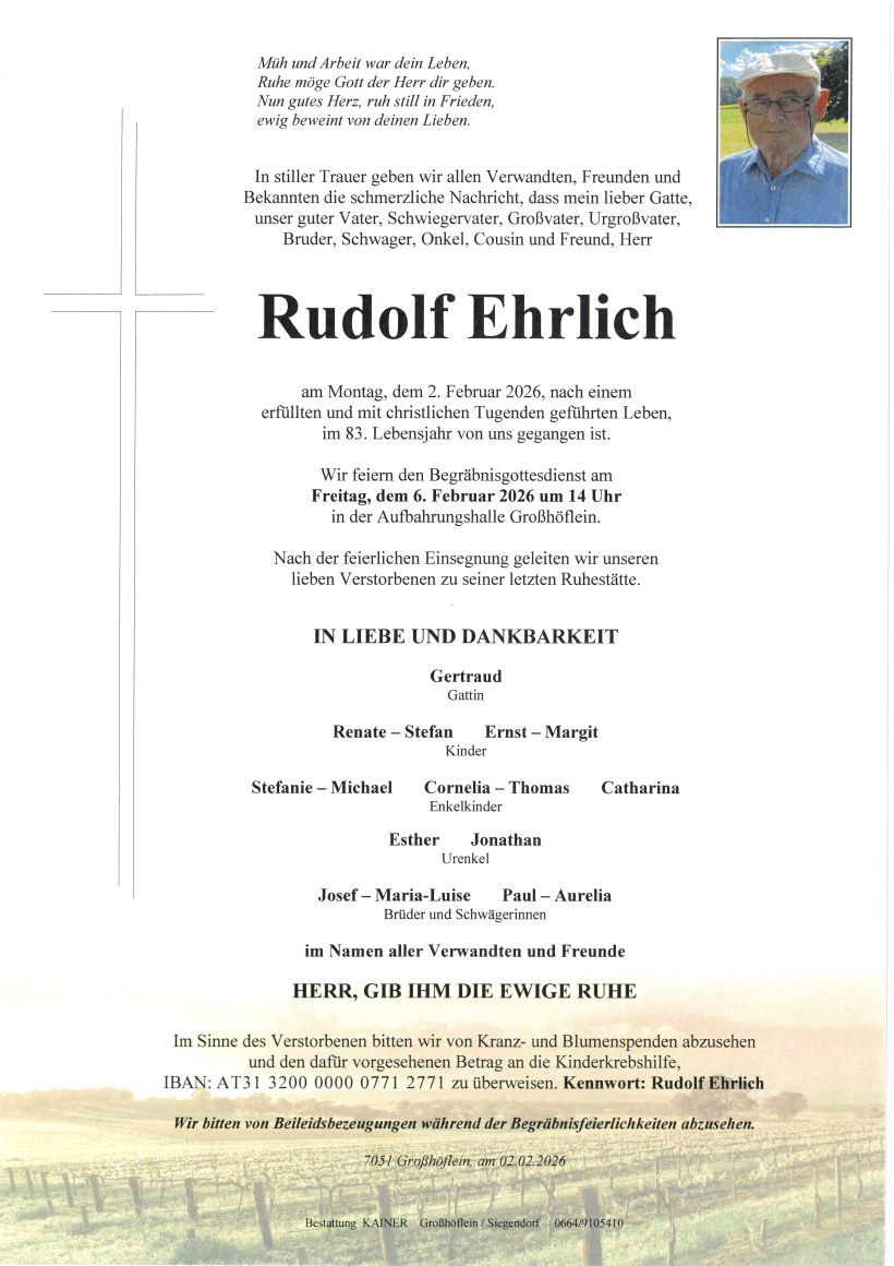 Ehrlich Rudolf Parte Großhöflein