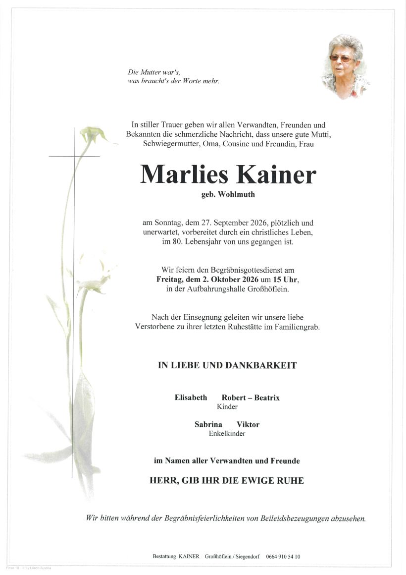 Kainer Marlies Parte Großhöflein
